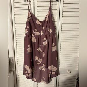 Torrid Mauve/Purple Lace-Trimmed Top